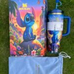 Stitch Stanley Cup 40 oz Quencher Tumbler with Handle& 3D Straw Topper Gift Box