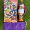 Custom Dragon Ball Z Goku Stanley Cup 40 oz Quencher with matching DBZ anime gift box and 3D Super Saiyan straw topper