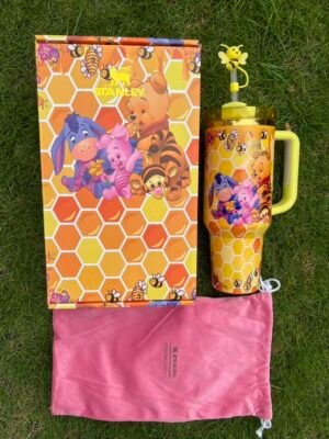 Pooh and friends-inspired honeycomb 40oz tumbler gift set