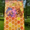 Custom honeycomb Winnie the Pooh and friends Stanley Cup 40 oz with 3D bee straw topper, matching gift box, and pink dust bag Honeycomb character tumbler matching presentation gift box