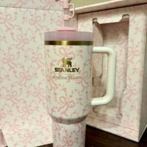 The Stanley 1913 X LoveShackFancy Quencher – Coquette Bow – Chantilly