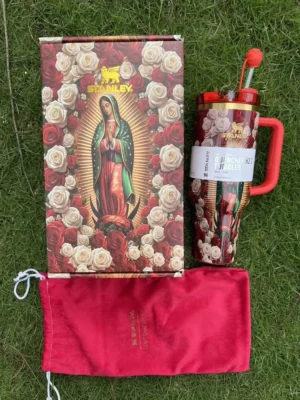Our Lady of Guadalupe rose 40oz tumbler gift set