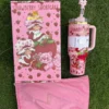 Pink 40oz tumbler gift set with bow topper Pink 40oz tumbler gift set with bow straw topper