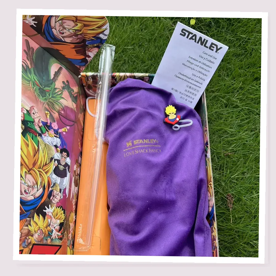 Goku-Inspired Anime 40oz Tumbler Gift Set buyer detail photo