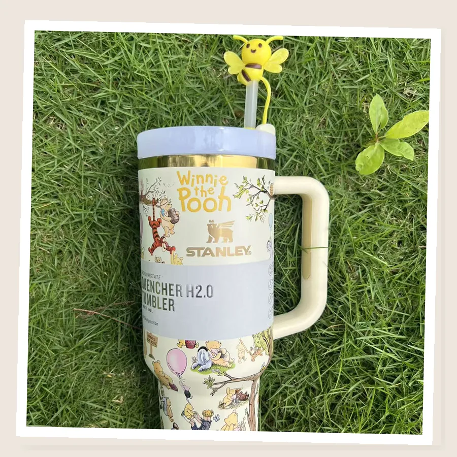 Vintage Pooh-Inspired Birthday 40oz Tumbler Gift Set buyer unboxing photo