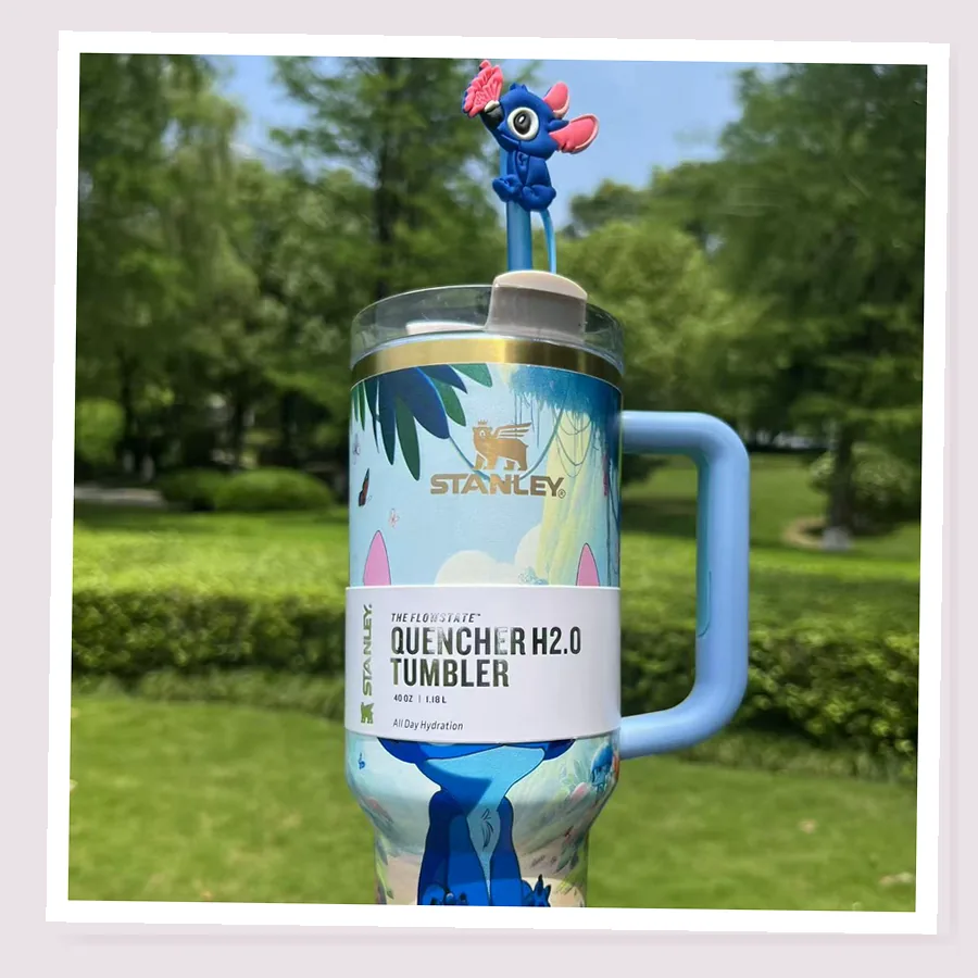 Dreamy Stitch-Inspired Tropical 40oz Tumbler Gift Set buyer detail photo
