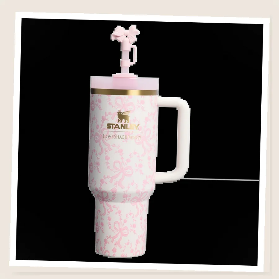 Coquette Bow Chantilly 40oz Tumbler Gift Set buyer unboxing photo