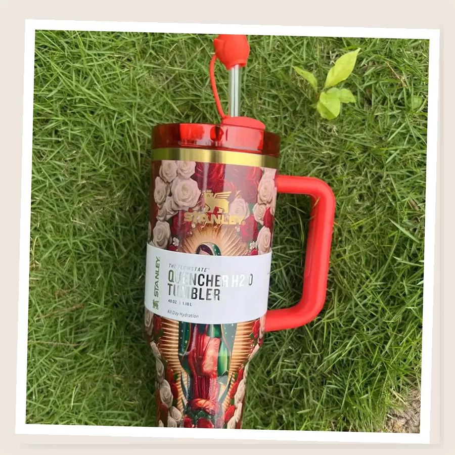 Our Lady of Guadalupe Rose 40oz Tumbler Gift Set buyer unboxing photo