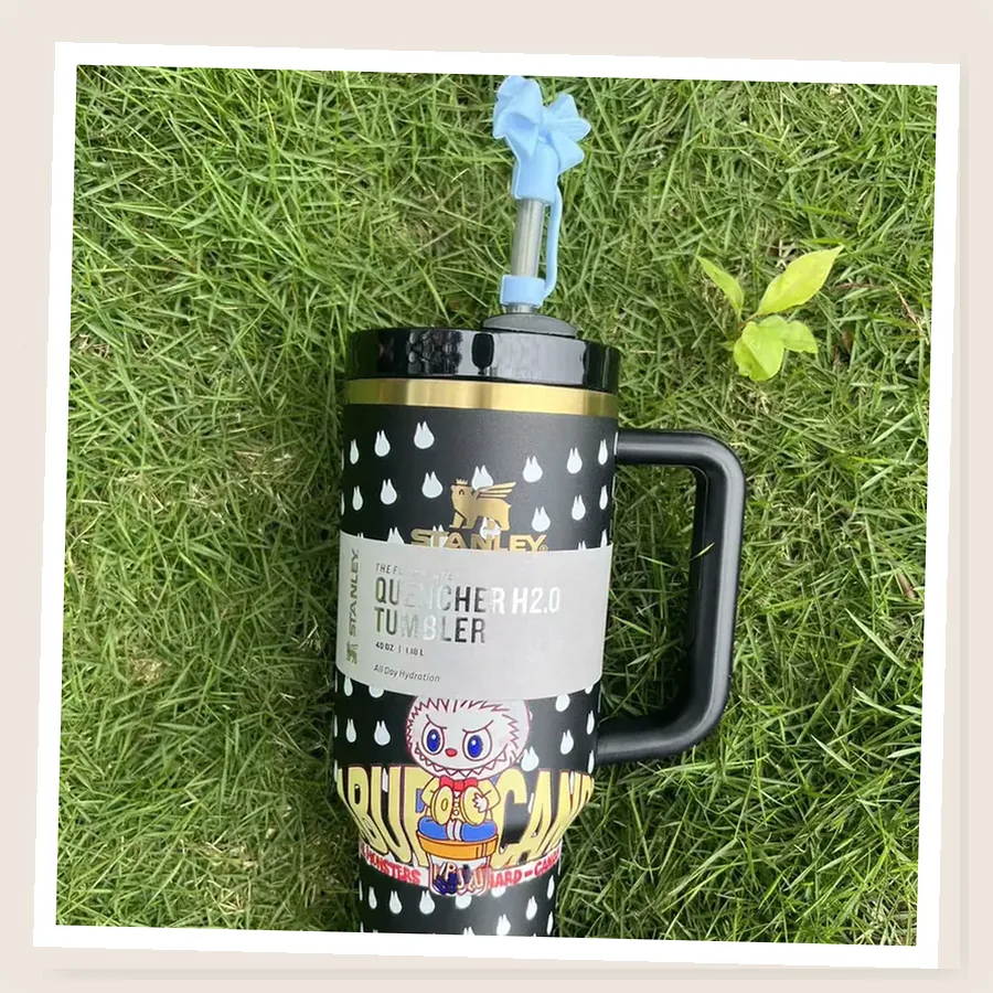 Labubu-Inspired Candy Black 40oz Tumbler Gift Set buyer unboxing photo