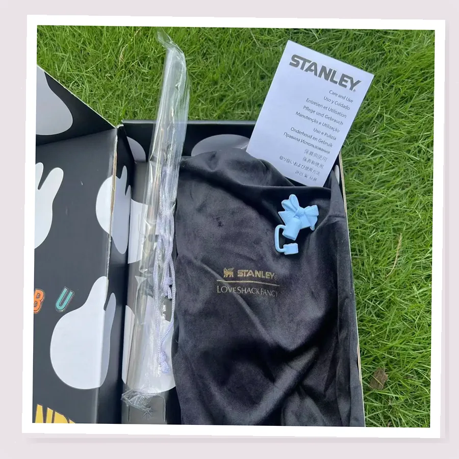 Labubu-Inspired Candy Black 40oz Tumbler Gift Set buyer detail photo