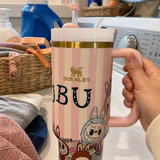 Pink Striped Character 40oz Tumbler Gift Set with Bow Topper customer photo