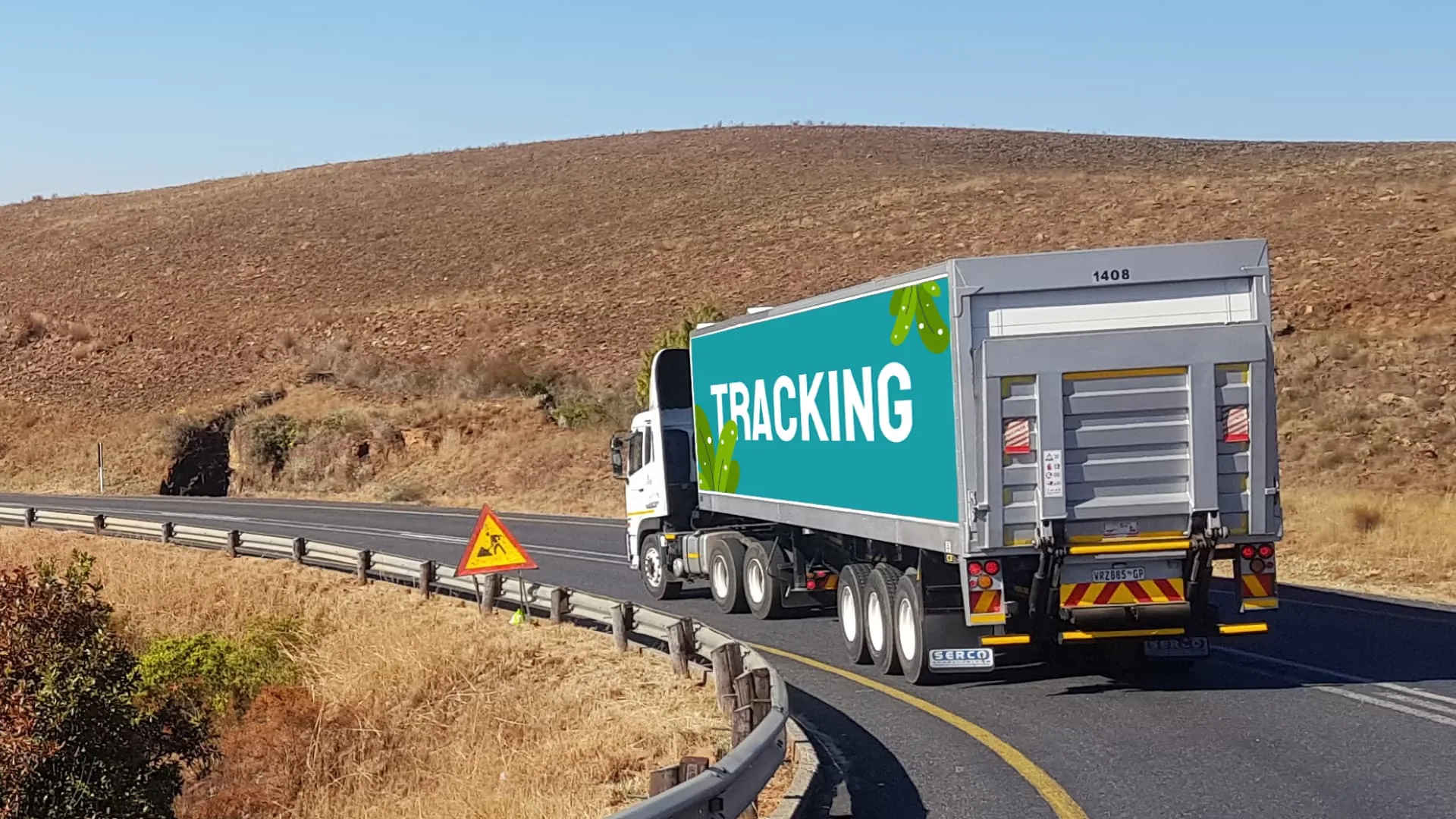Delivery truck on the road